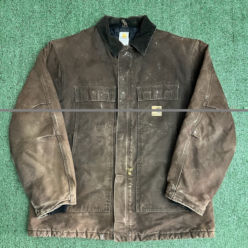 Carhartt C26 DKB XL Tall Dark Brown Arctic Quilt Lined Traditional Work Coat